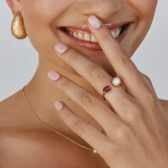 Fairley Pearl and Pink Sapphire Ring Shoes_Fairley