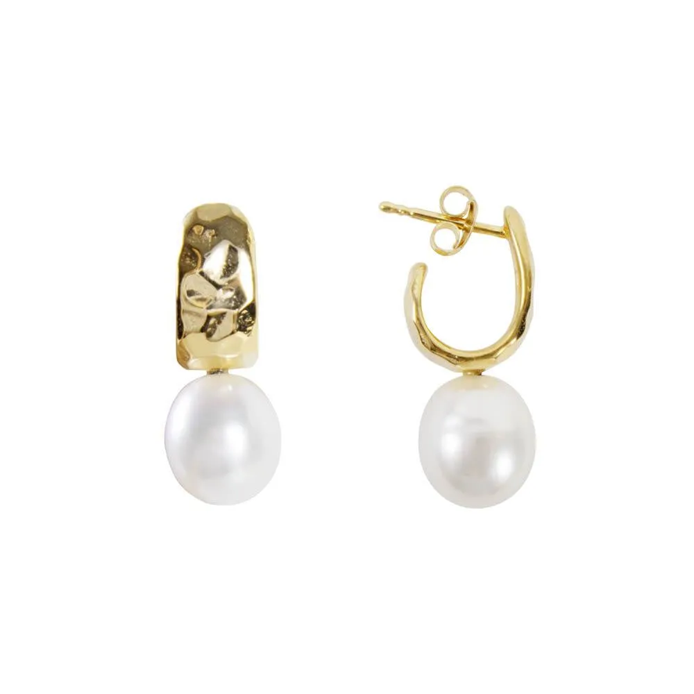 Fairley Pearl Beaten Dolce Hoop Gold Shoes_Fairley