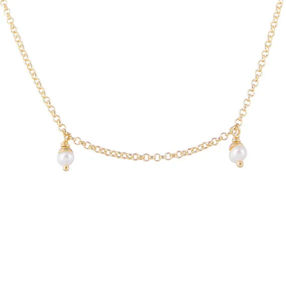 Fairley Pearl Pom Necklace Gold Shoes_Fairley
