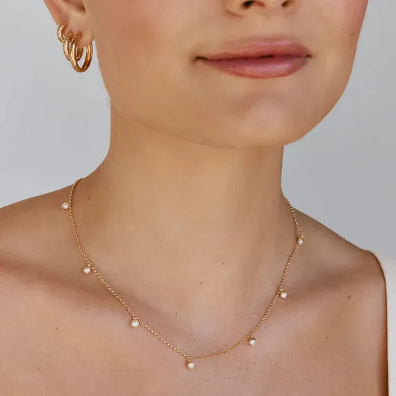 Fairley Pearl Pom Necklace Gold Shoes_Fairley