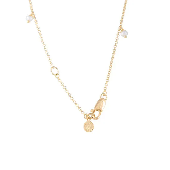 Fairley Pearl Pom Necklace Gold Shoes_Fairley