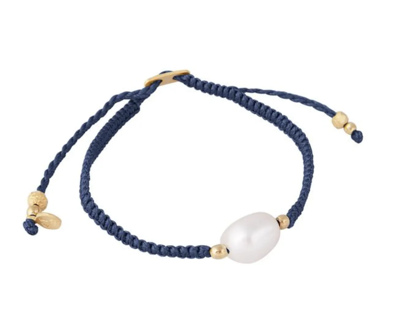 Fairley Pearl Rope Bracelet Navy Shoes_Fairley