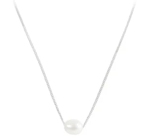 Fairley Pearl Teardrop Necklace Silver Shoes_Fairley