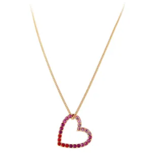 Fairley Pink Ombre Heart Necklace Shoes_Fairley