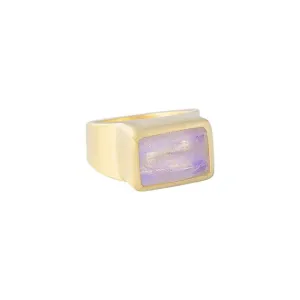 Fairley Rainbow Moonstone Cocktail Ring Shoes_Fairley