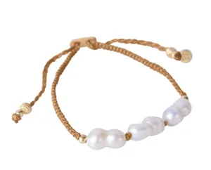 Fairley Rice Pearl Rope Bracelet Antique Gold Shoes_Fairley