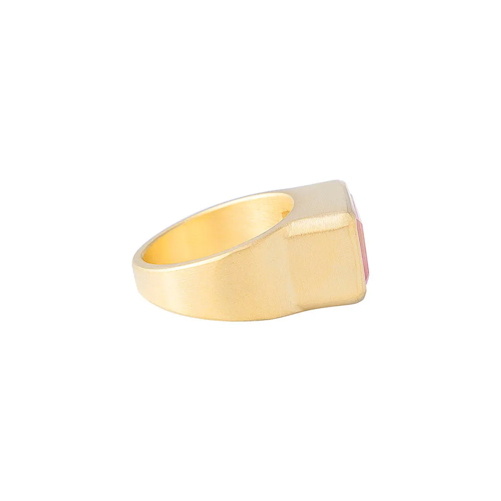 Fairley Rose Quartz Cocktail Ring Shoes_Fairley