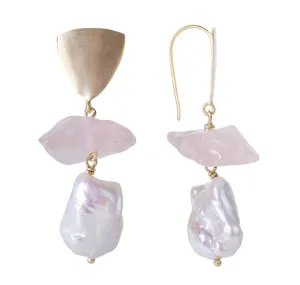 Fairley Rose Quartz Pearl Drops Shoes_Fairley