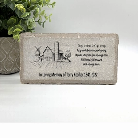 Farmer Memorial Stone - Personalized Farm Memorial Gift show poultry,grooming poultry