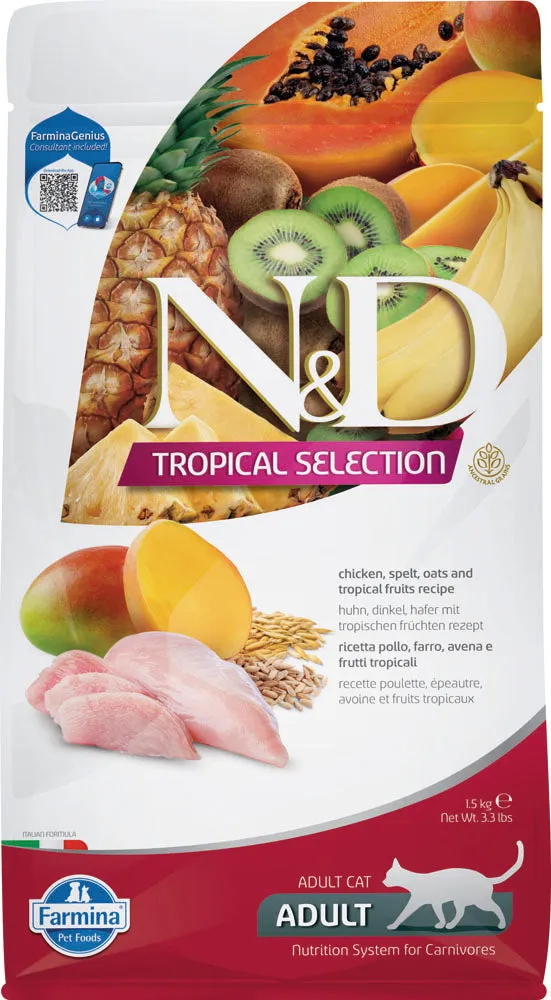 FARMINA N&D Cat Tropical Selection Chicken dry cat food, cat kibble
