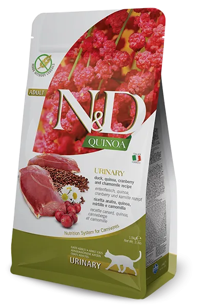 Farmina N&D Quinoa Functional Feline Urinary Duck Dry Cat Food healthy cat food, premium dry cat food