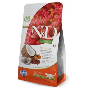 Farmina Pet Foods Feline Skin & Coat Herring Quinoa Coconut & Turmeric Formula Dry Cat Food indoor dry cat food, healthy cat kibble