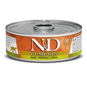 Farmina Pet Foods N&D Boar Pumpkin and Apple Grain Free Cat Food wet cat food, canned cat food