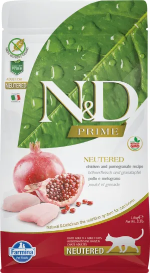 Farmina Prime Chicken & Pomegranate Neutered Cat Food adult cat food, best cat food for adults