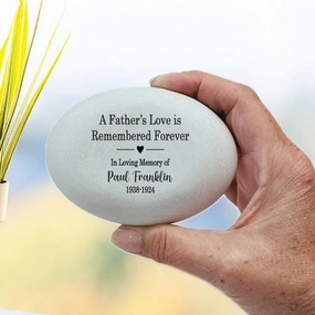 Father Memorial Stone - A Father's Love is Remembered Forever show poultry,grooming poultry