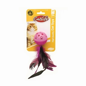 Feather Ball w Bell interactive cat toys,cat play toys