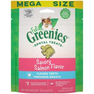 Feline Greenies Adult Natural Dental Care Savory Salmon Flavor Cat Treats dental cat treats, cat teeth cleaning