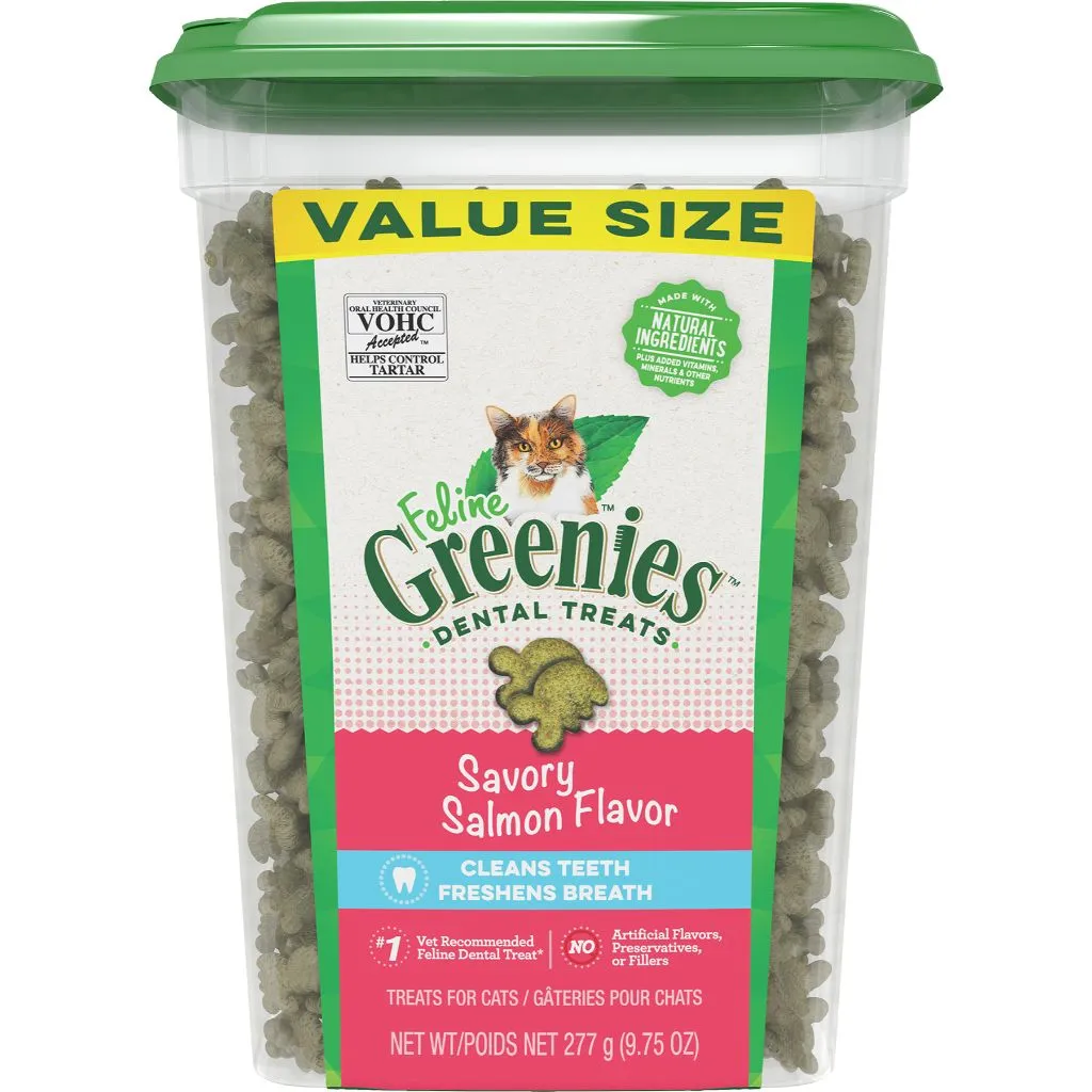 Feline Greenies Dental Treats Savory Salmon Flavor