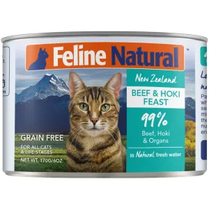 Feline Natural Beef & Hoki Canned Cat Food organic cat food, holistic cat food