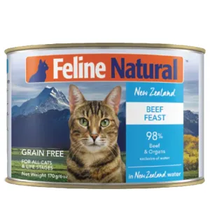 Feline Natural Canned Beef Feast Cat Food organic cat food, holistic cat food