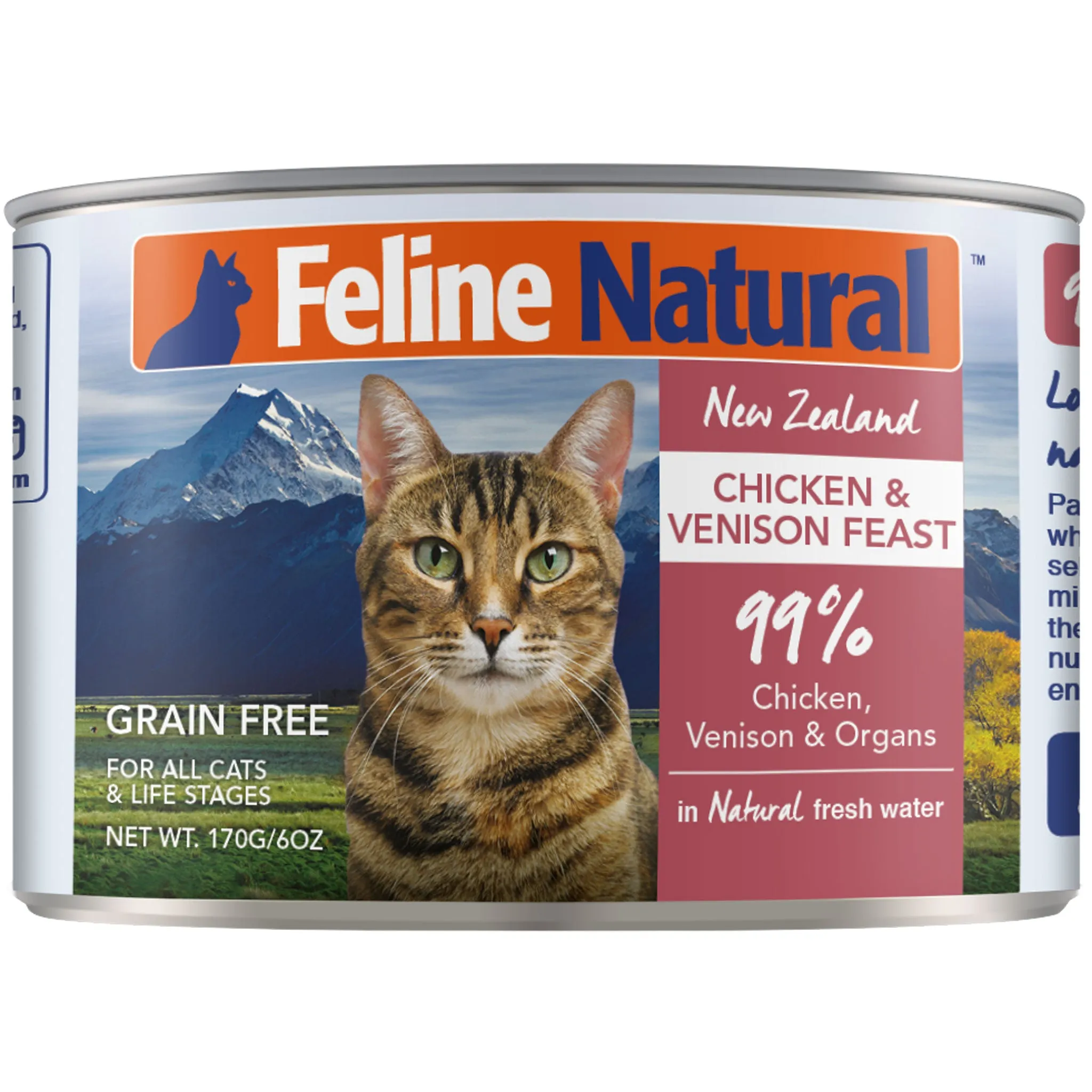 Feline Natural Canned Chicken & Venison Cat Food 6 oz organic cat food, holistic cat food