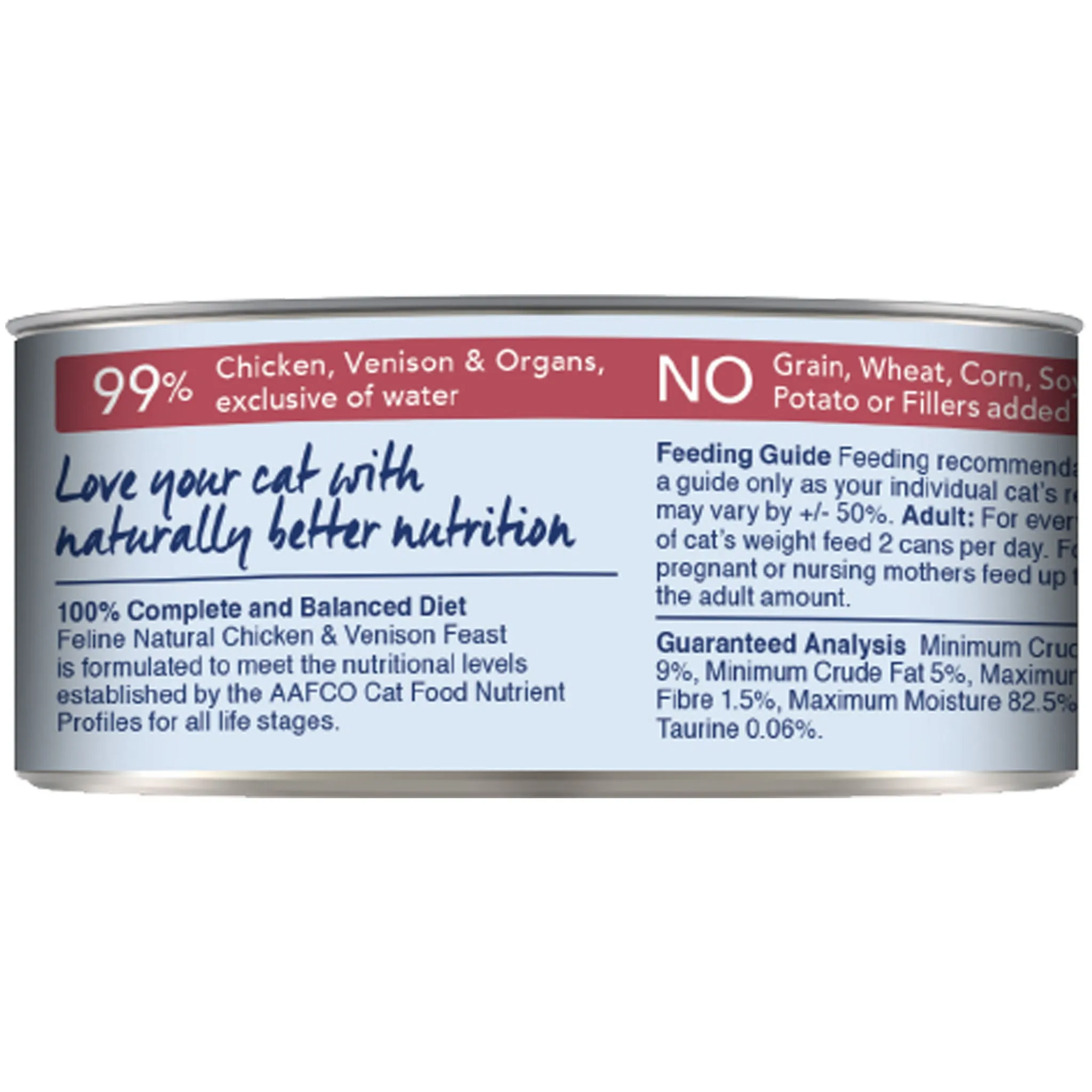 Feline Natural Canned Chicken & Venison Cat Food