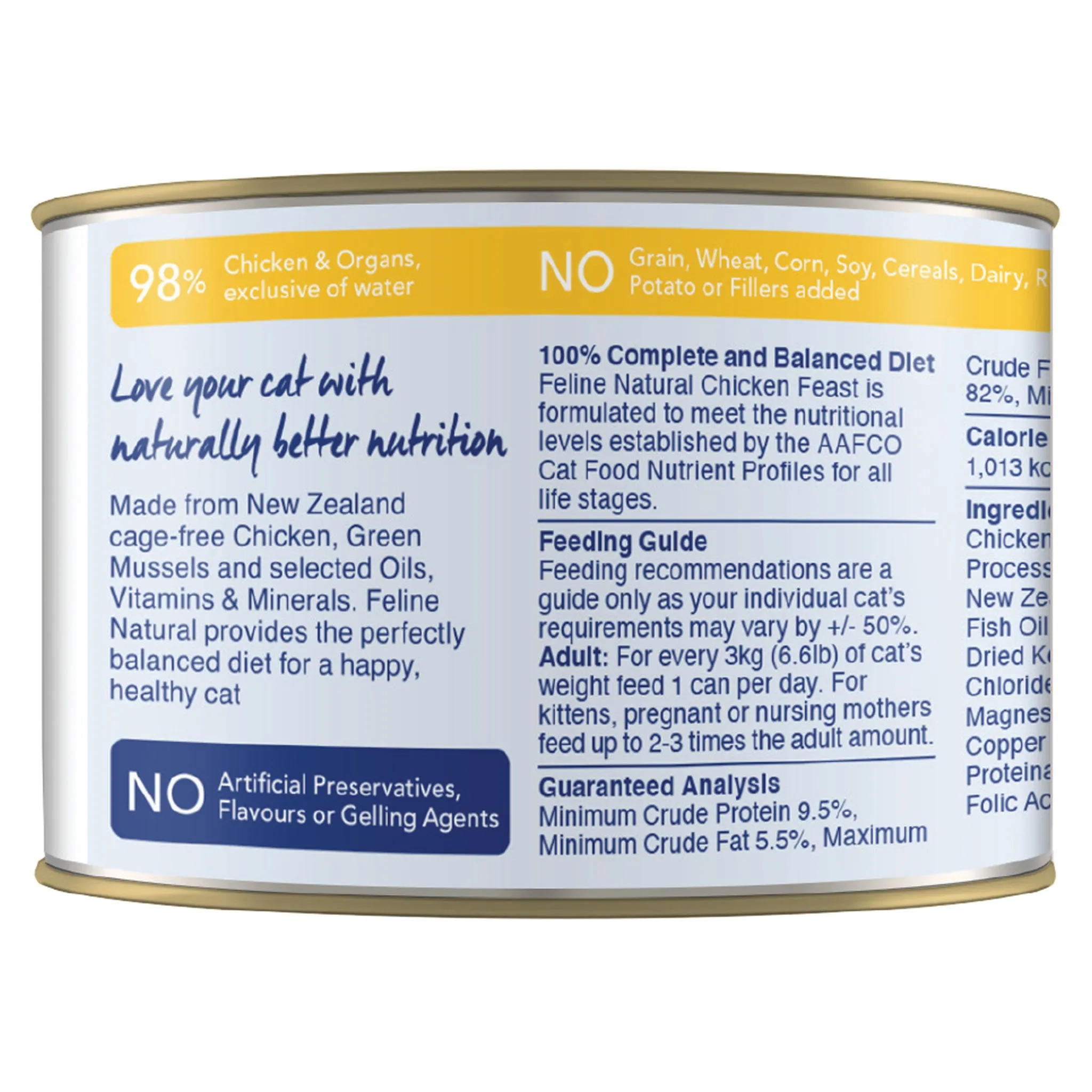 Feline Natural Chicken Feast Canned Cat Food