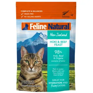 Feline Natural Feline Natural Pouch Beef & Hoki Feast Cat Food organic cat food, holistic cat food
