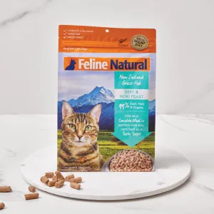 Feline Natural Freeze Dried Beef&Hoki Feast dry cat food, cat kibble