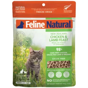 Feline Natural Freeze-Dried Cat Chicken & Lamb organic cat food, holistic cat food
