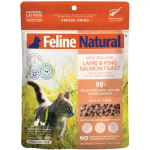 Feline Natural Freeze-Dried Cat Lamb & Salmon organic cat food, holistic cat food