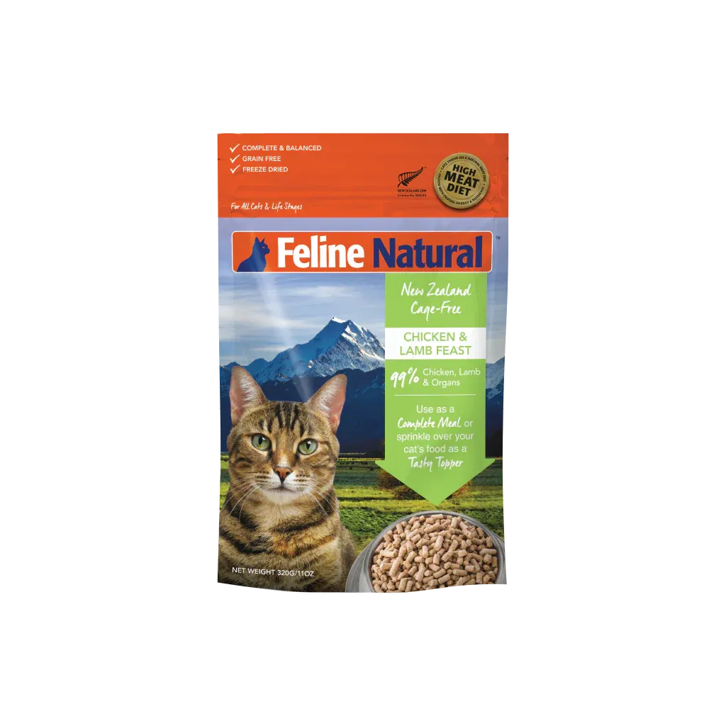 Feline Natural Freeze Dried Chicken&Lamb Feast dry cat food, cat kibble