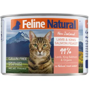 Feline Natural Lamb & Salmon Canned Cat Food organic cat food, holistic cat food