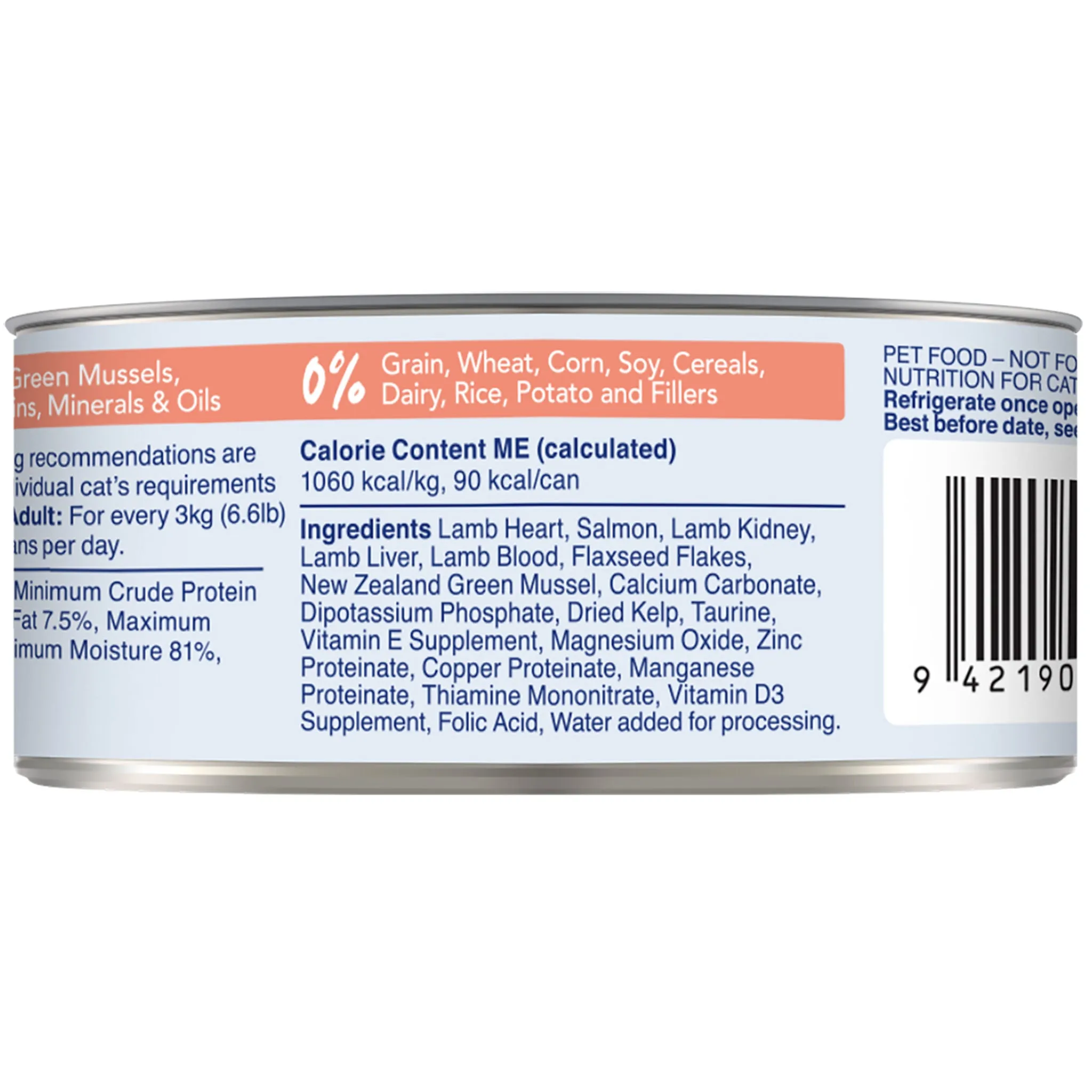 Feline Natural Lamb & Salmon Canned Cat Food