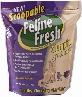 Feline Fresh Scoopable Clumping Pine Litter clumping cat litter, odor control litter
