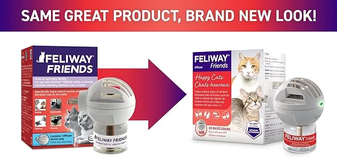 Feliway Friends Plug-in Diffuser - 30 day starter kit cat vitamins, cat immune support