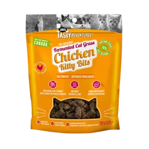 Fermented Cat Grass Chicken Kitty Bits cat treats, natural cat treats