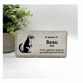 Ferret Memorial Stone - If love could have saved you, you would have lived forever show poultry,grooming poultry