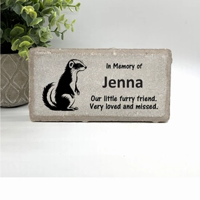 Ferret Memorial Stone - Our little furry friend. Very loved and missed show poultry,grooming poultry