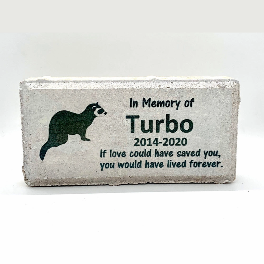 Ferret Memorial Stone - Personalized Pet Keepsake - Loss of Ferret Sympathy Gift - Pet loss Gift - Pet Memorial Gift Stone