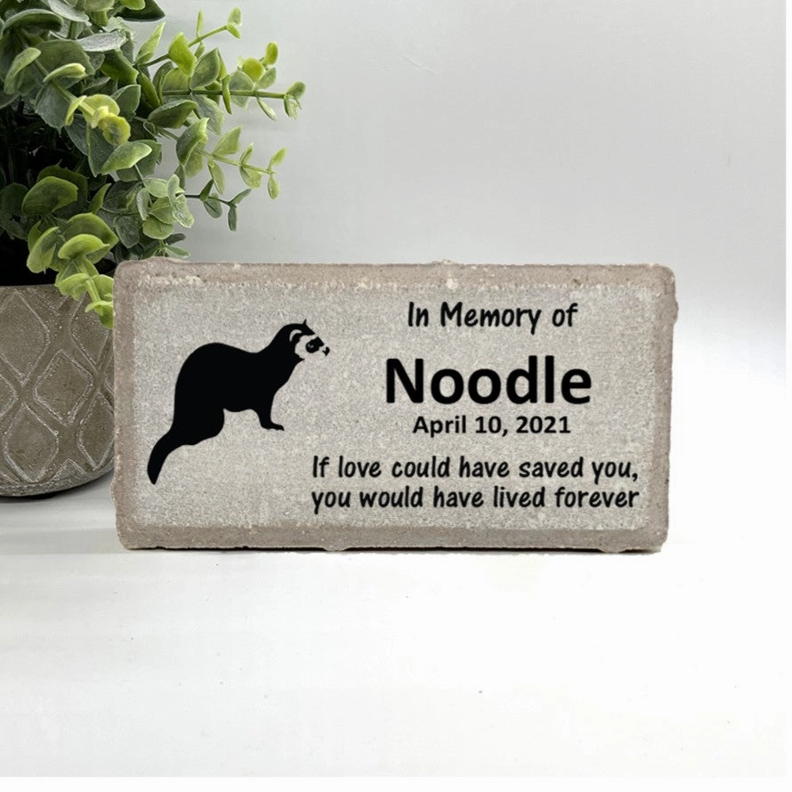 Ferret Memorial Stone - Personalized Pet Keepsake - Loss of Ferret Sympathy Gift - Pet loss Gift - Pet Memorial Gift Stone show poultry,grooming poultry