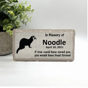 Ferret Memorial Stone - Personalized Pet Keepsake - Loss of Ferret Sympathy Gift - Pet loss Gift - Pet Memorial Gift Stone show poultry,grooming poultry