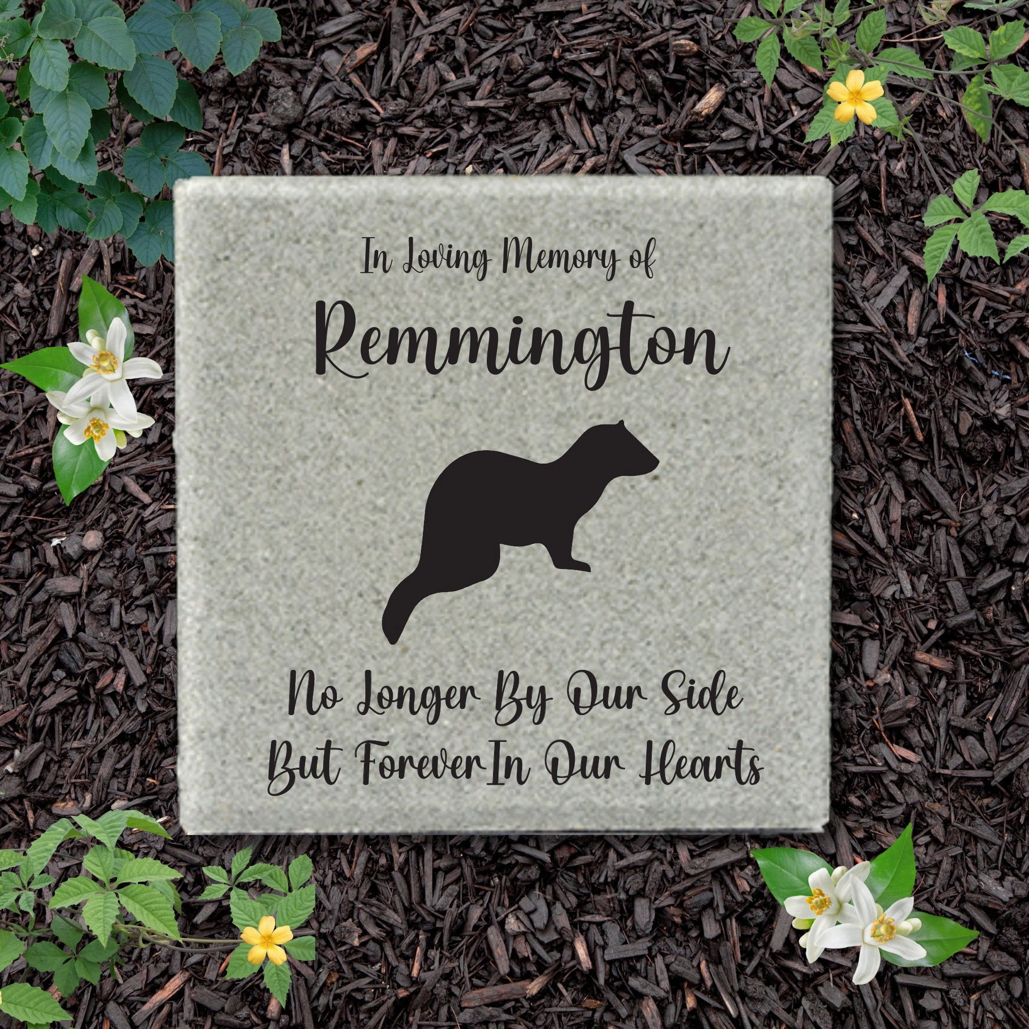 Ferret Memorial Stone - Pet Memorial Garden Stone show poultry,grooming poultry