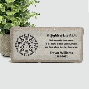 Firefighter Memorial Stone show poultry,grooming poultry