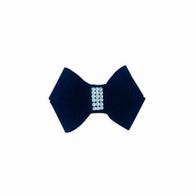First Place Bow Dog Collar Slider Black
