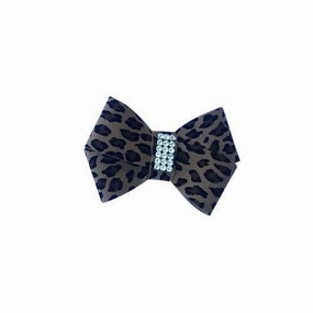 First Place Bow Dog Collar Slider Cheetah