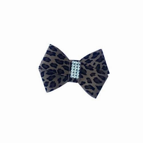 First Place Bow Dog Collar Slider Cheetah