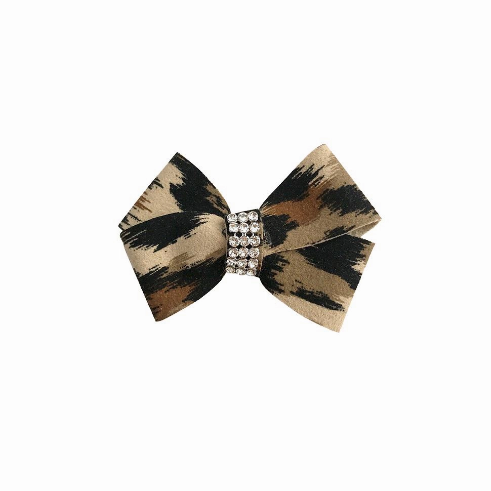 First Place Bow Dog Collar Slider Leopard