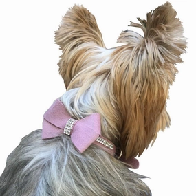 First Place Bow Dog Collar Slider Rosewood dog collar accessory,collar decor