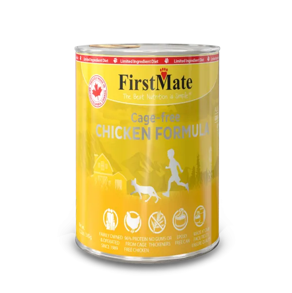 FirstMate Cat Grain Free Cage Free Chicken 12oz adult cat food, best cat food for adults